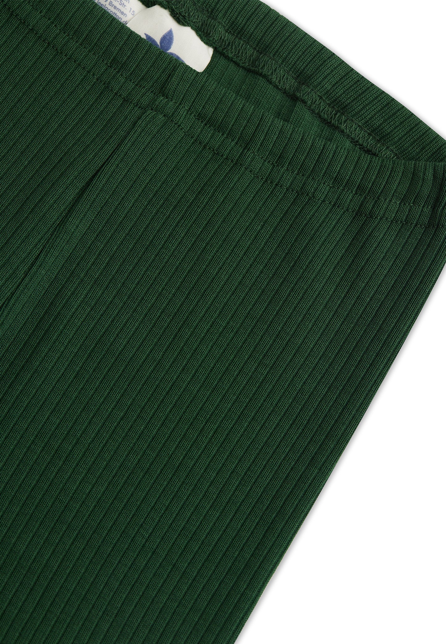 Leggings a coste Cotone Organico Verde Pino