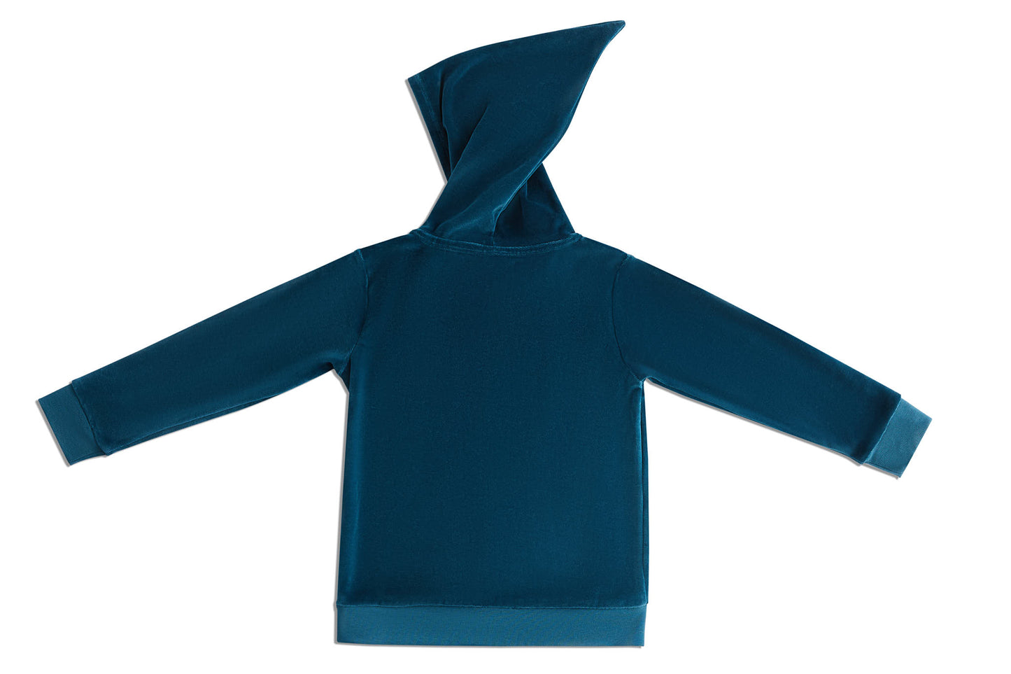 Felpa con cappuccio in ciniglia Blu Mare