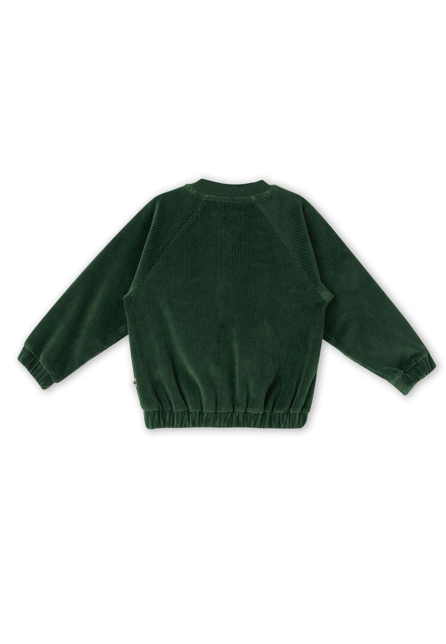 Giacca Bomber a coste Verde Pino