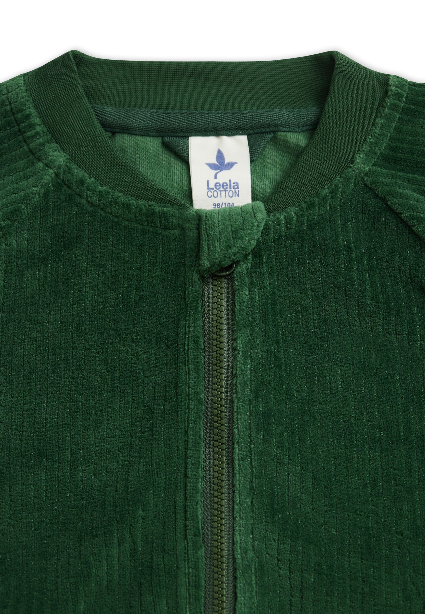 Giacca Bomber a coste Verde Pino