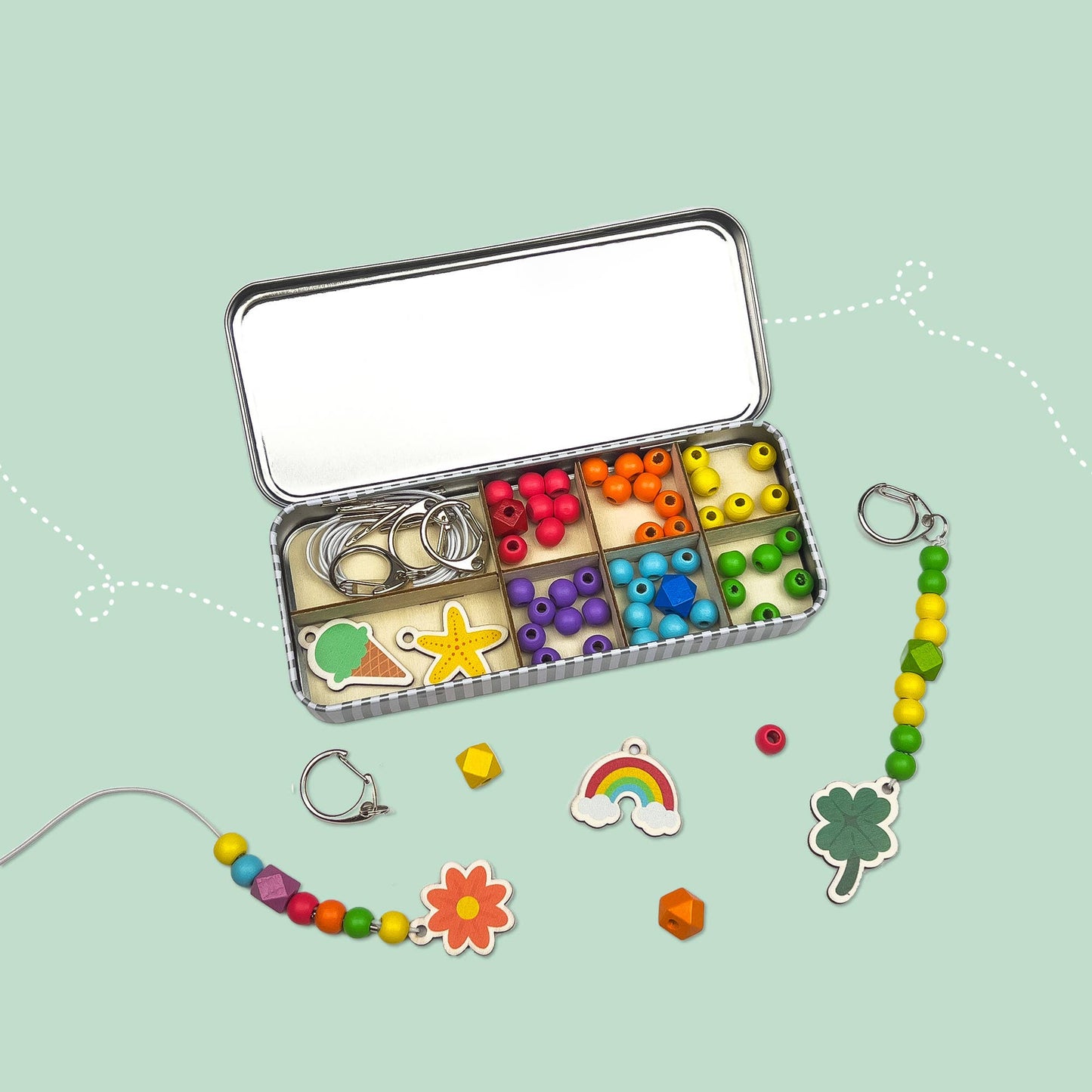 Kit creativo portachiavi in legno LUCKY DIP – Cotton Twist
