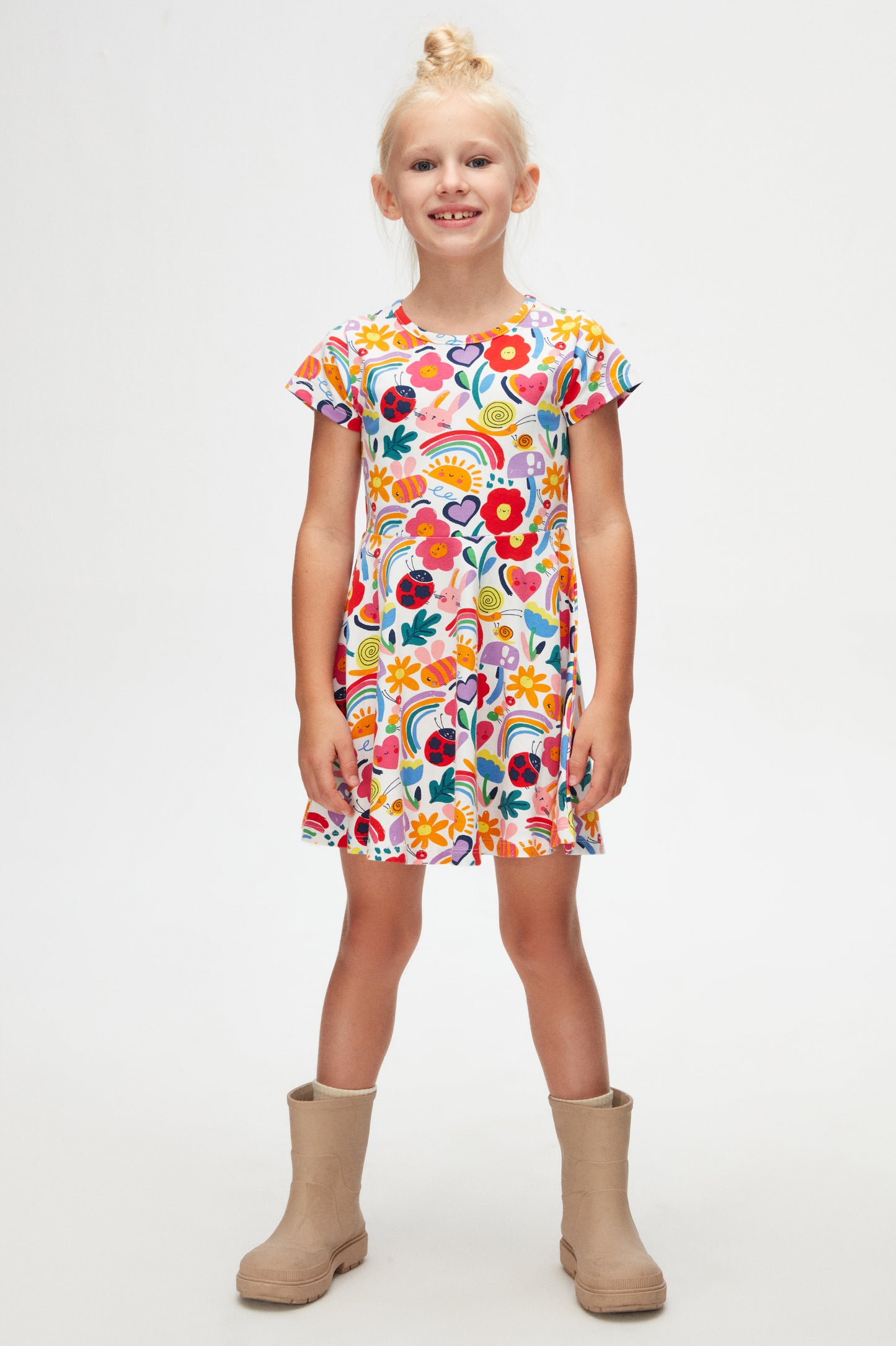 Abito Mini Rainbow maniche corte