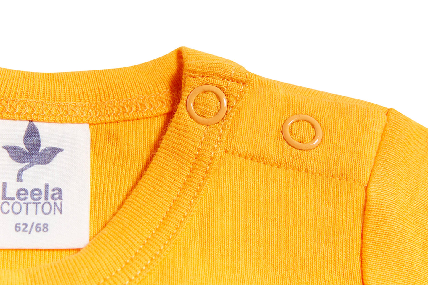 Body a maniche corte Cotone Organico Giallo Sole