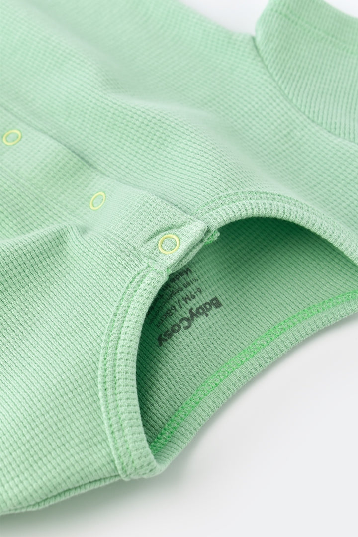 BabyCosy Waffle Romper Mint