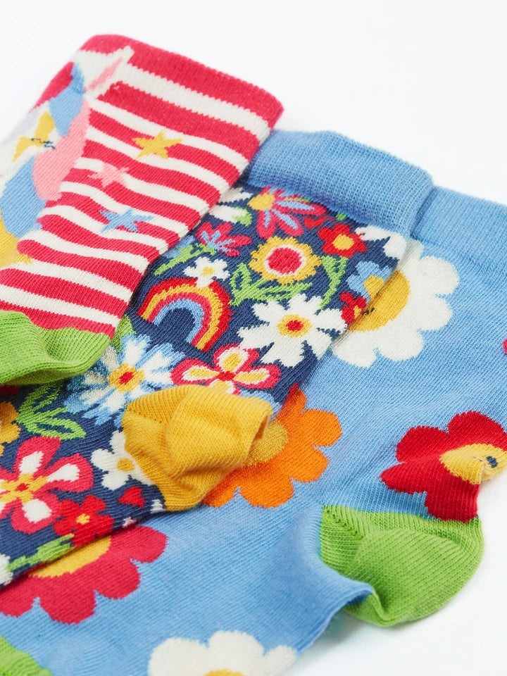 Set 3 Calzini Disco Horse in cotone biologico | Frugi