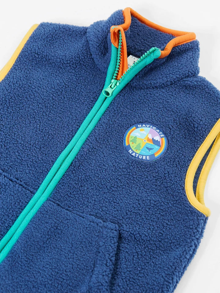 Gilet in Pile Blu | Frugi