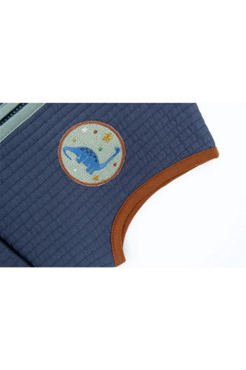 Gilet Trapuntato Blu Dino