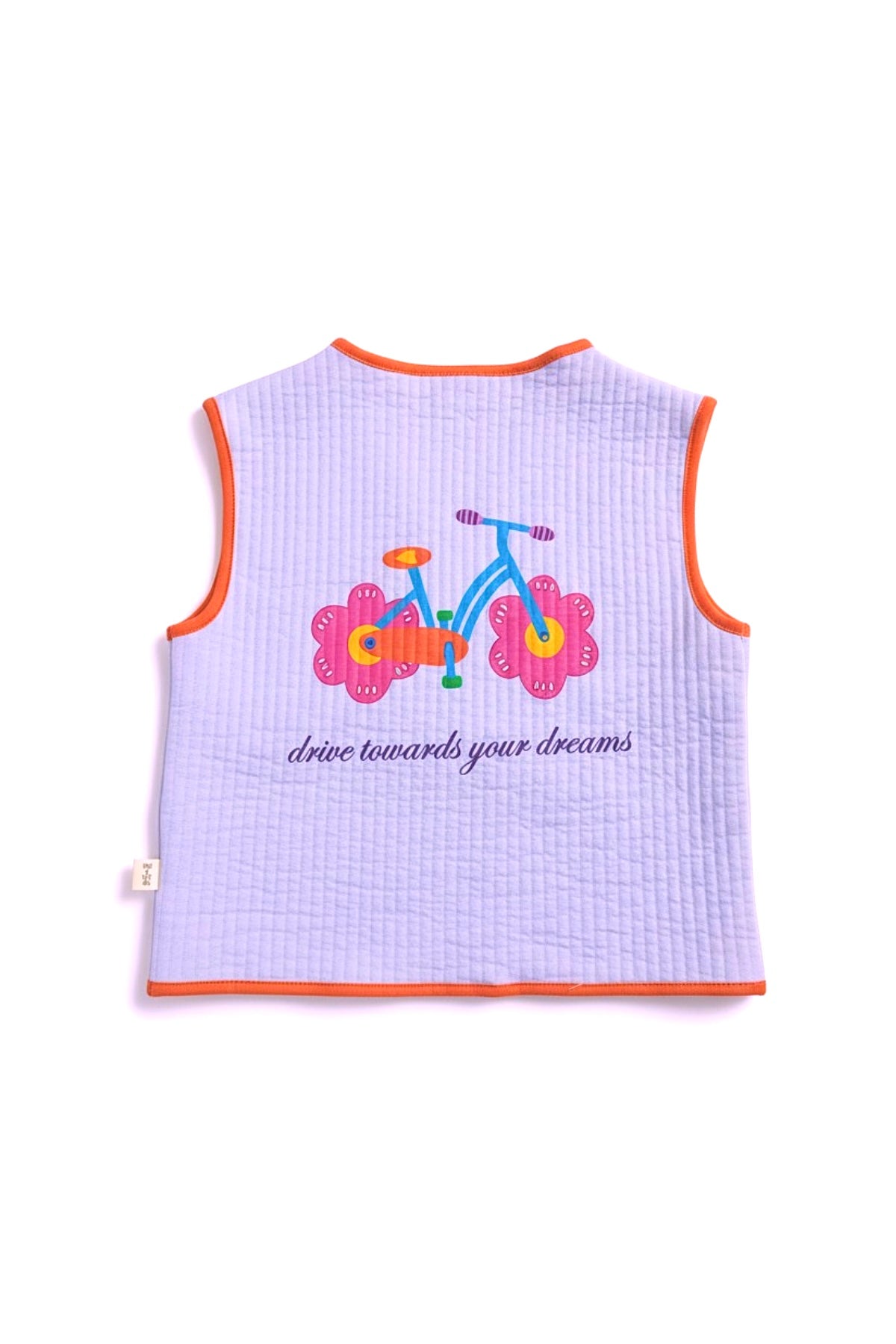 Gilet in cotone trapuntato leggero con fiocchi bici | MIELA KIDS
