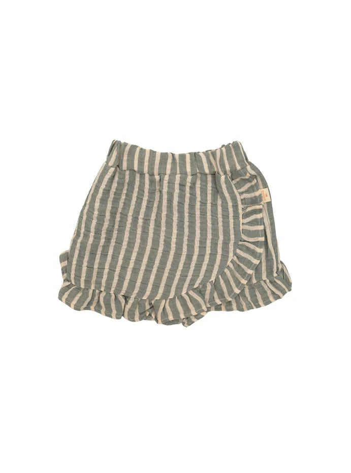 Gonna pantalone Mussola Menta a righe