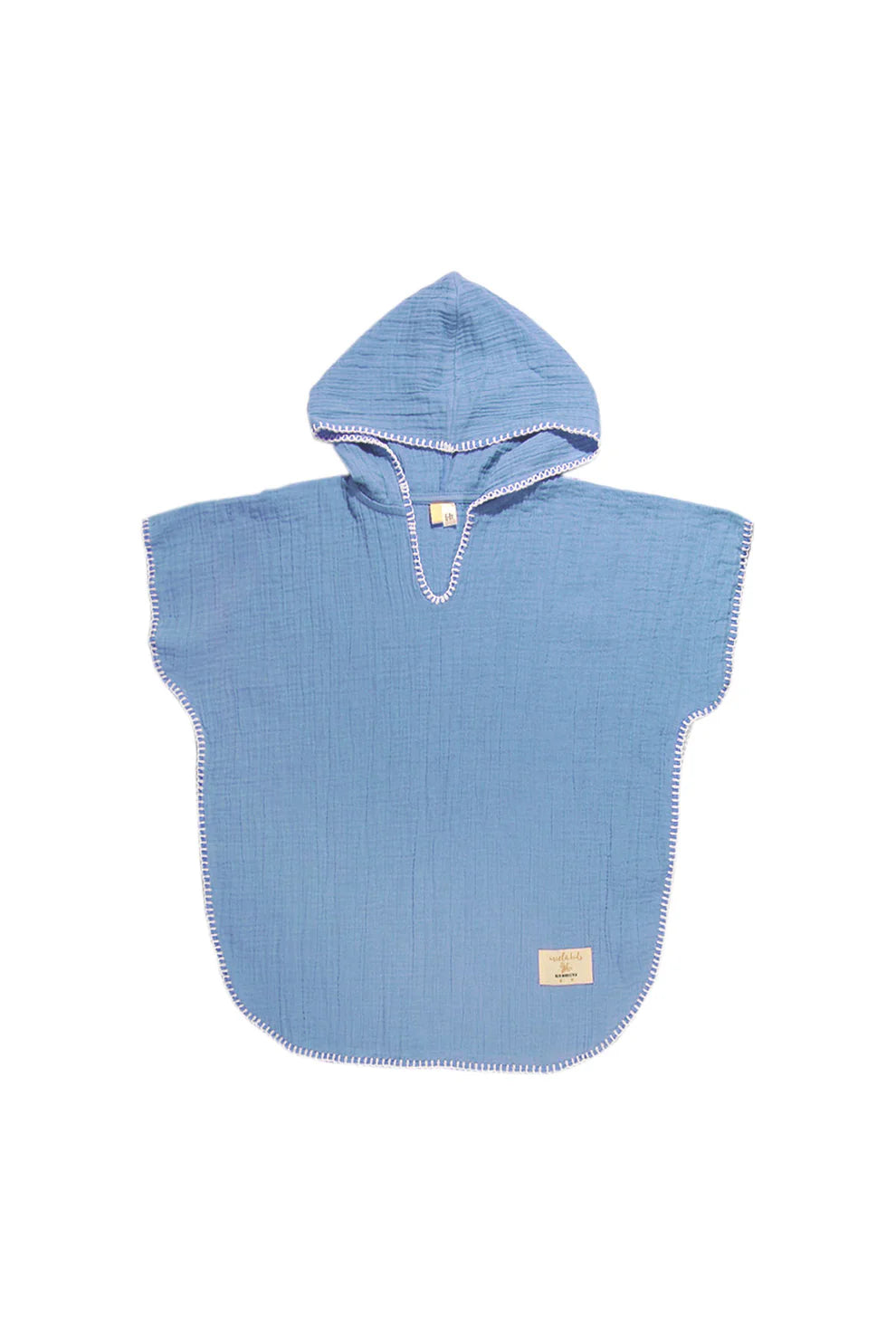 Poncho Mussola Azzurro | MIELA KIDS