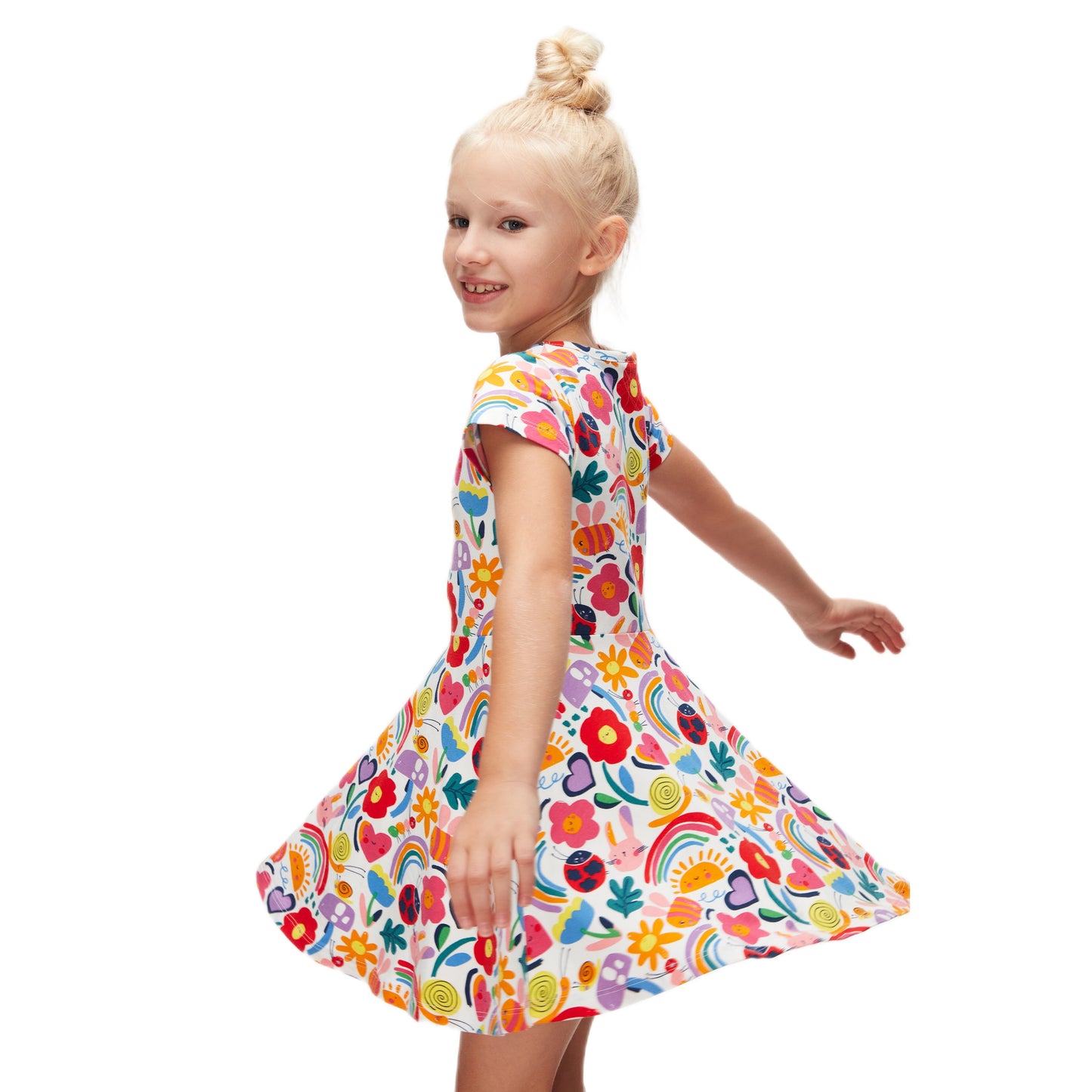 Abito Mini Rainbow maniche corte