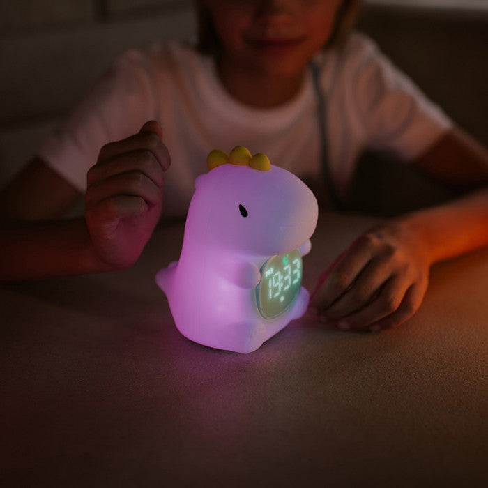 Lampada notte LED dino con sveglia ricaricabile | Mary’s