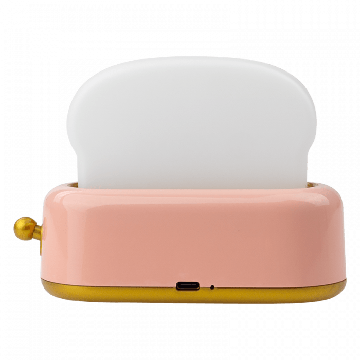 Lampada notte LED tostapane rosa ricaricabile | Mary’s