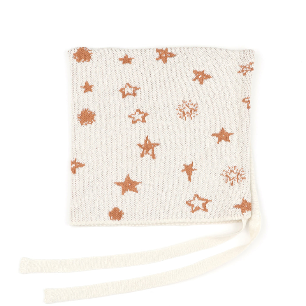 Baboo Berretto Crema con stelle Cotone Organico