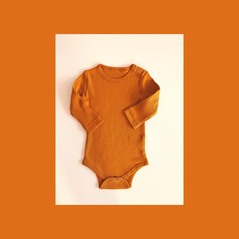 Body Modal Maniche Lunghe Arancione Zucca