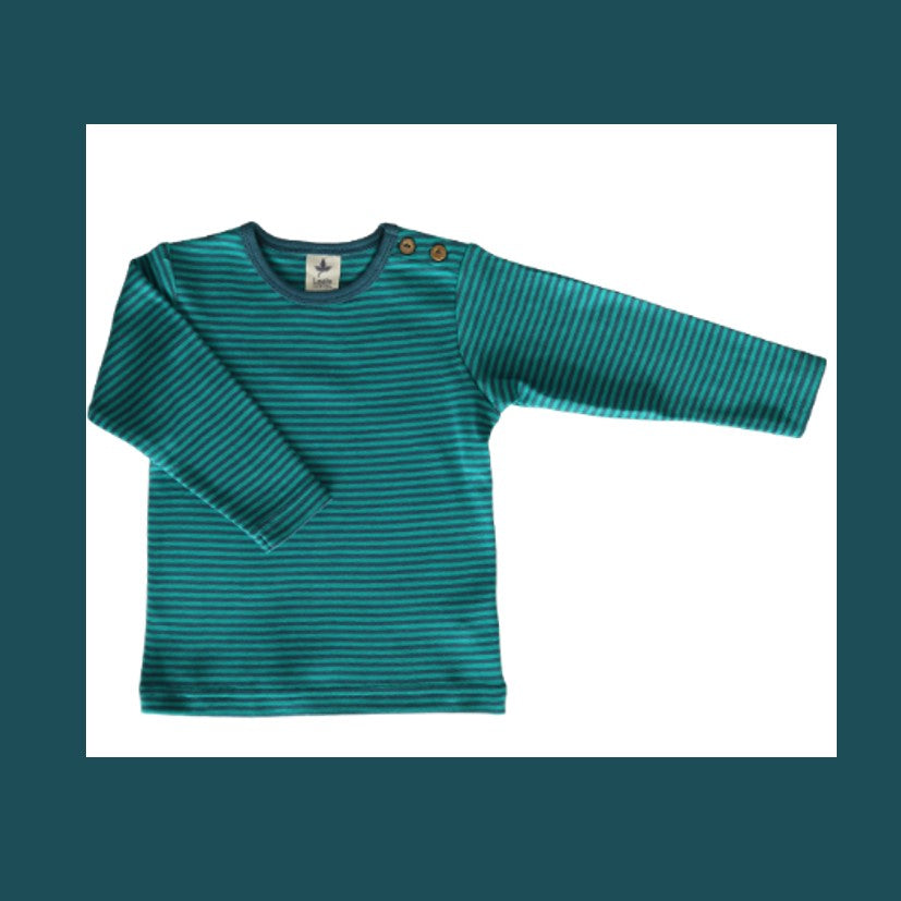 Maglietta a maniche lunghe Blu-Verde