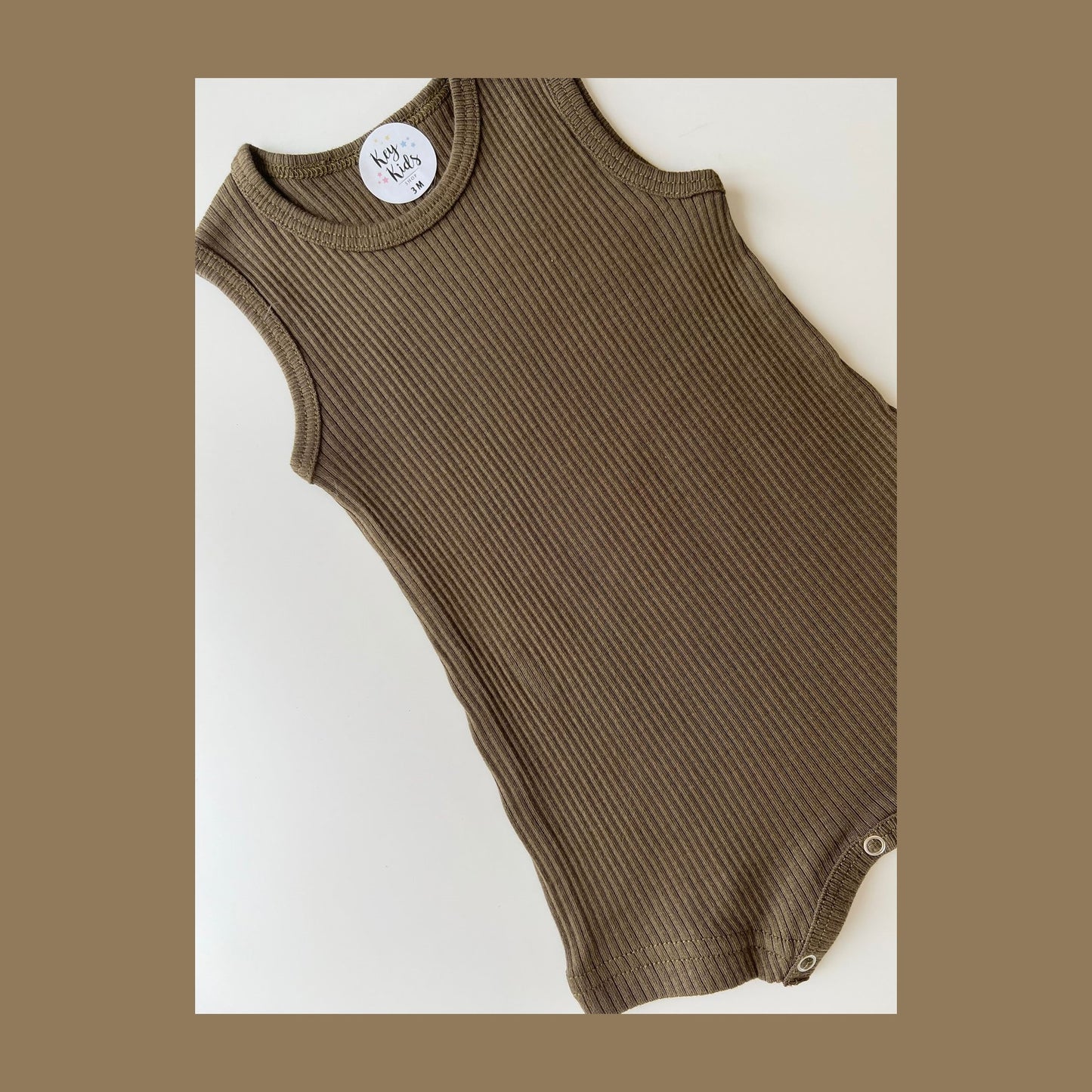 Romper Modal Senza Maniche Verde Militare