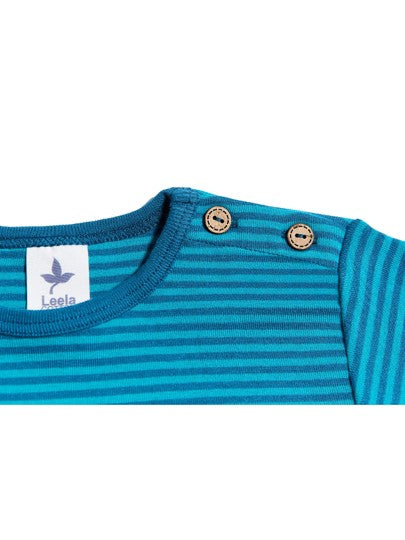 Maglietta a maniche lunghe Blu-Verde