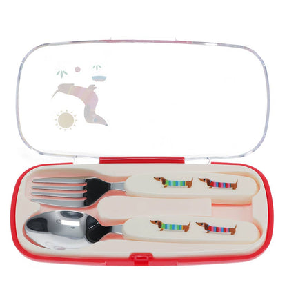 Set posate bambini con custodia bassotto | Rex London