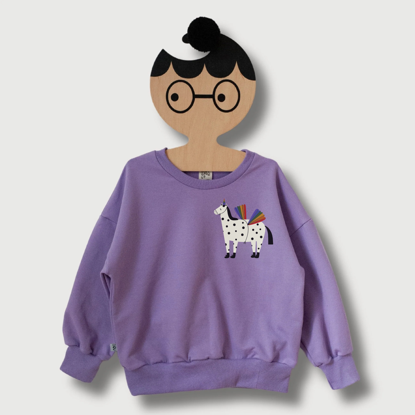 Felpa Cavallo Arcobaleno Viola | DONT GROW UP