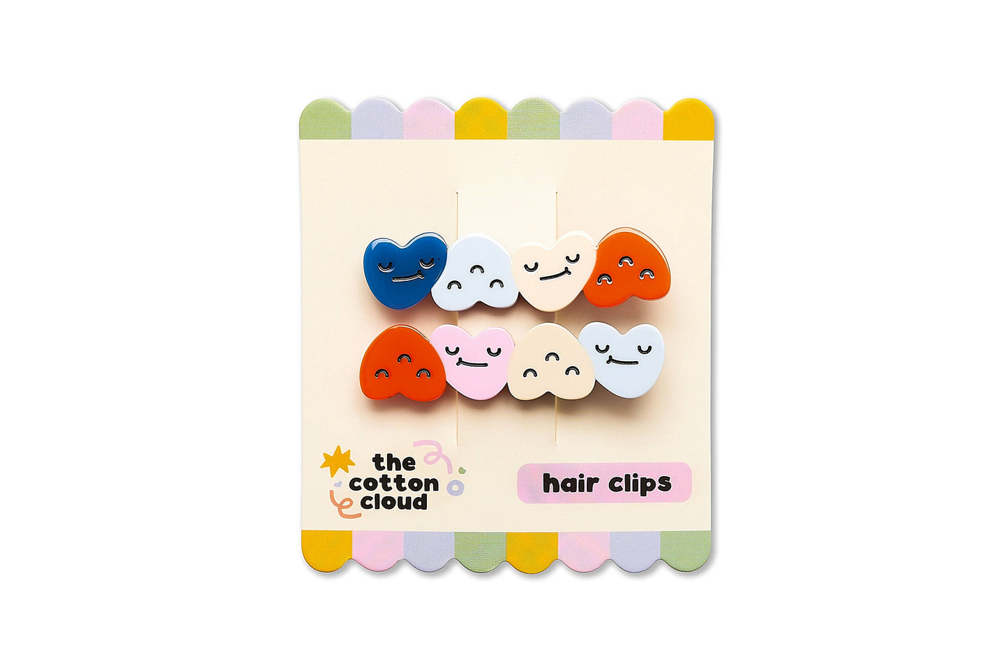 Set mollette per capelli Cuori | Cotton Cloud