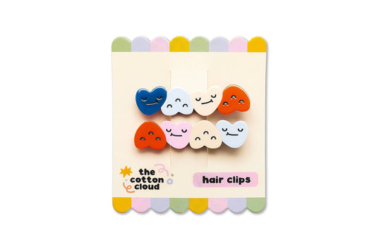 Set mollette per capelli Cuori | Cotton Cloud