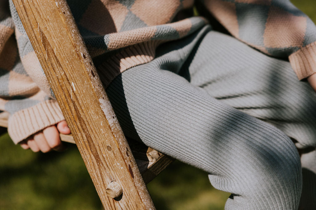 Leggings a coste Whale Blue | Yuki Kidswear
