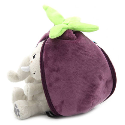 Peluche trasformabile Elefante/Melanzan – Les Déglingos
