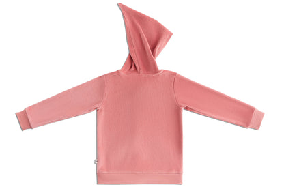 Felpa con cappuccio in ciniglia Rosa