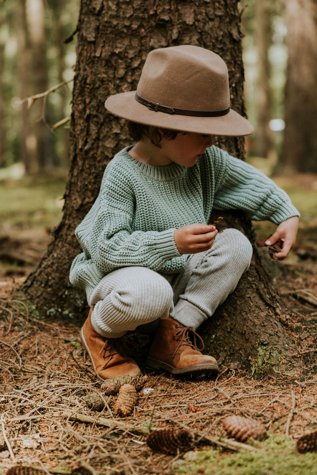 Leggings a coste Grey Melange | Yuki Kidswear