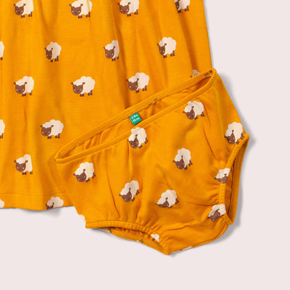 Abito Giallo Pecorelle in cotone biologico - Little Green Radicals