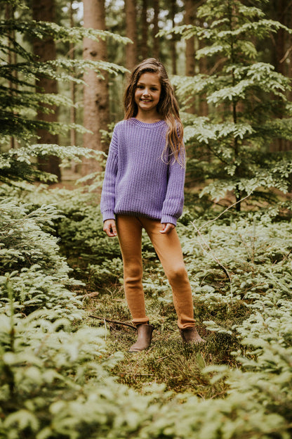Maglione Chunky Aster Viola | Yuki Kidswear