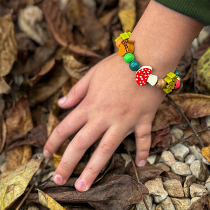 Mini kit creativo braccialetto in legno Foresta - Cotton Twist