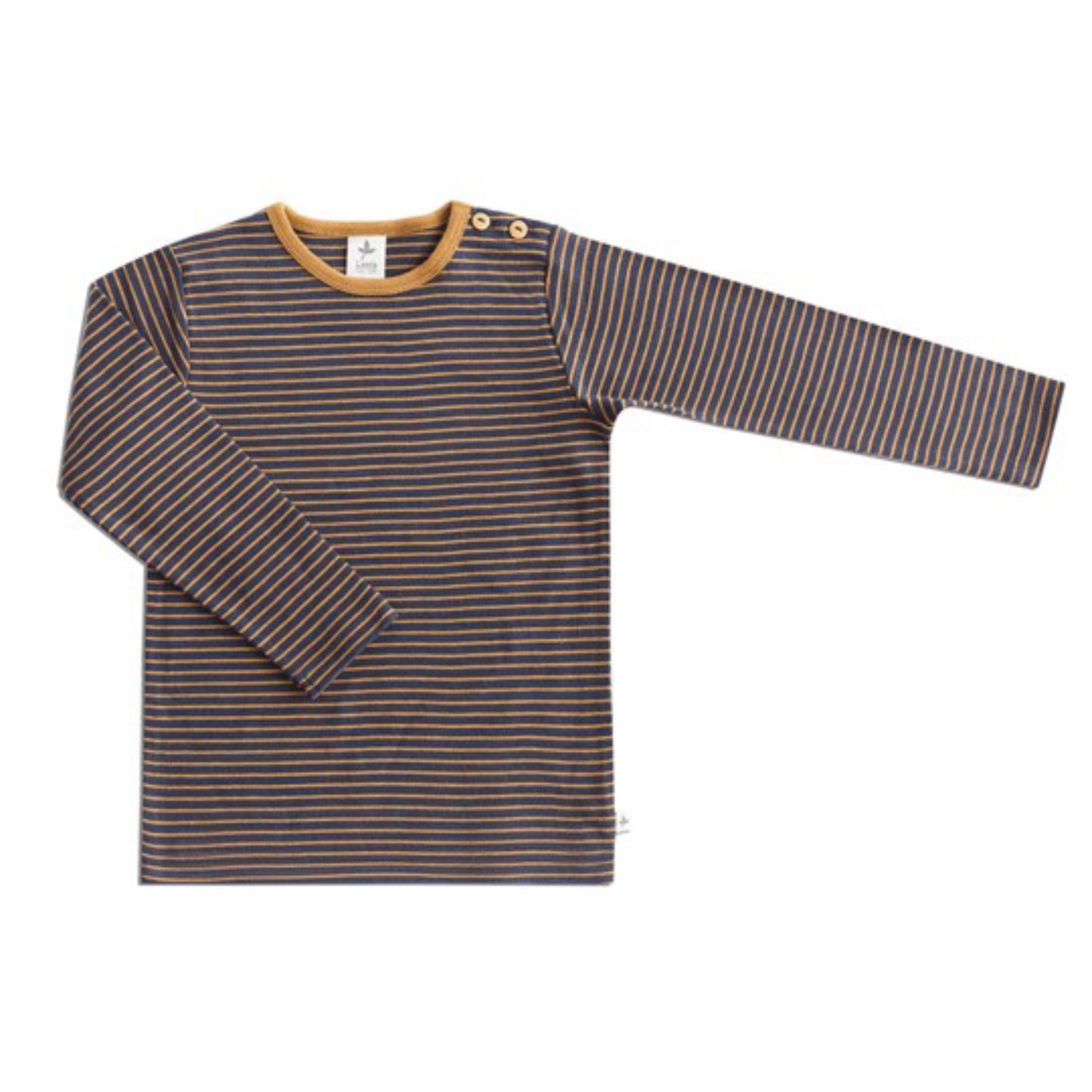 Maglietta a maniche lunghe Blu-Senape