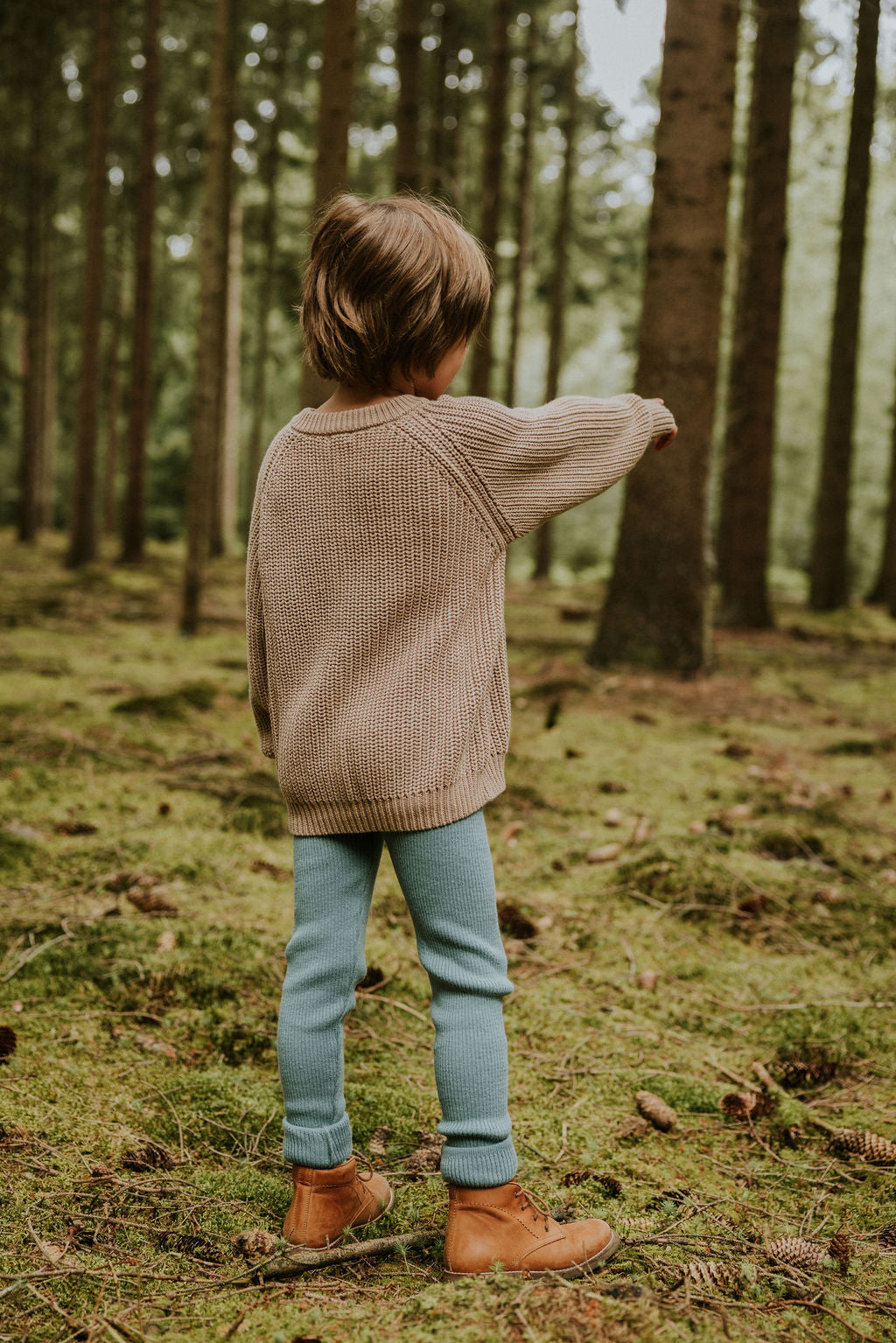 Leggings a coste Whale Blue | Yuki Kidswear