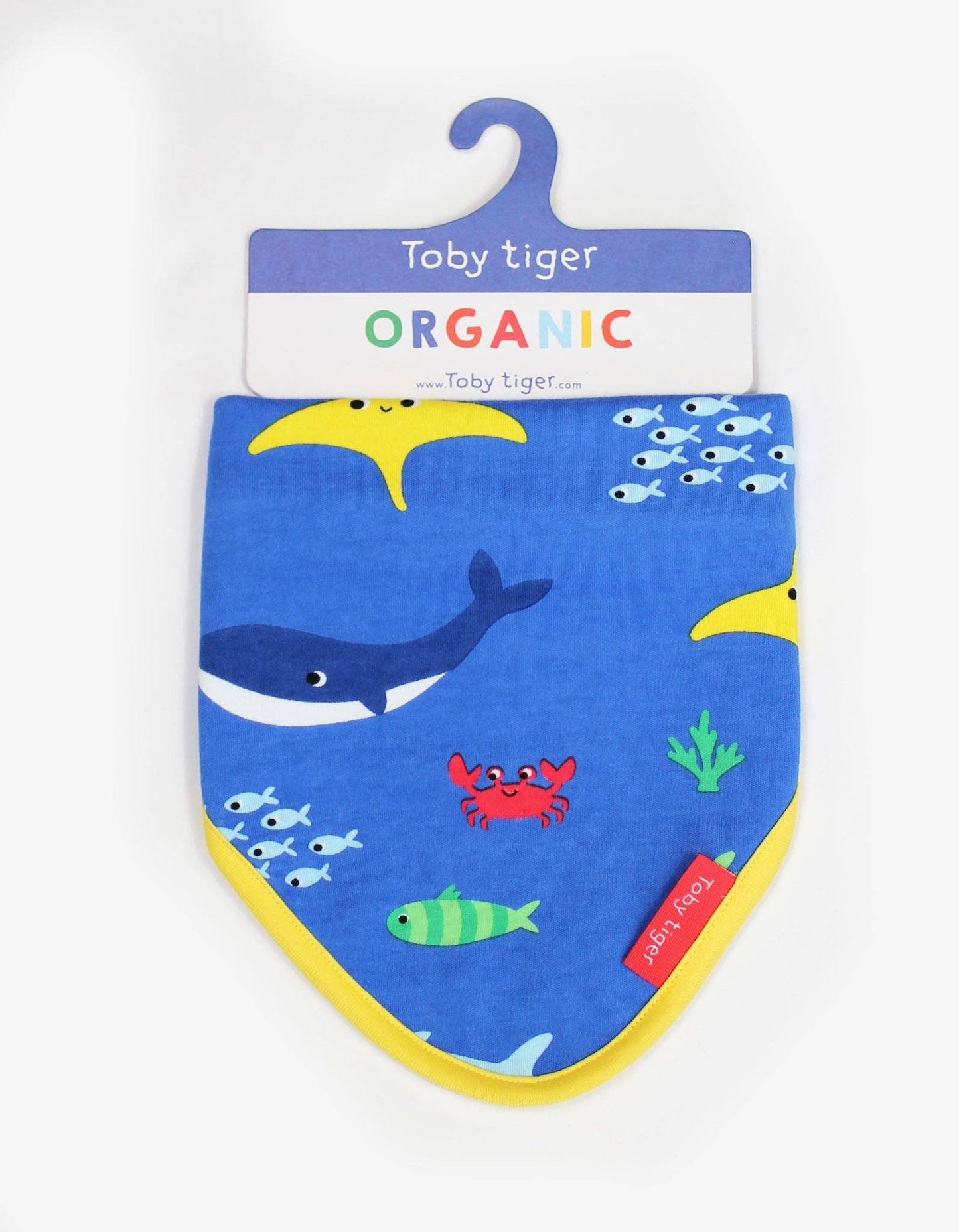 Bavaglino a triangolo Animali Marini in cotone biologico – Toby Tiger