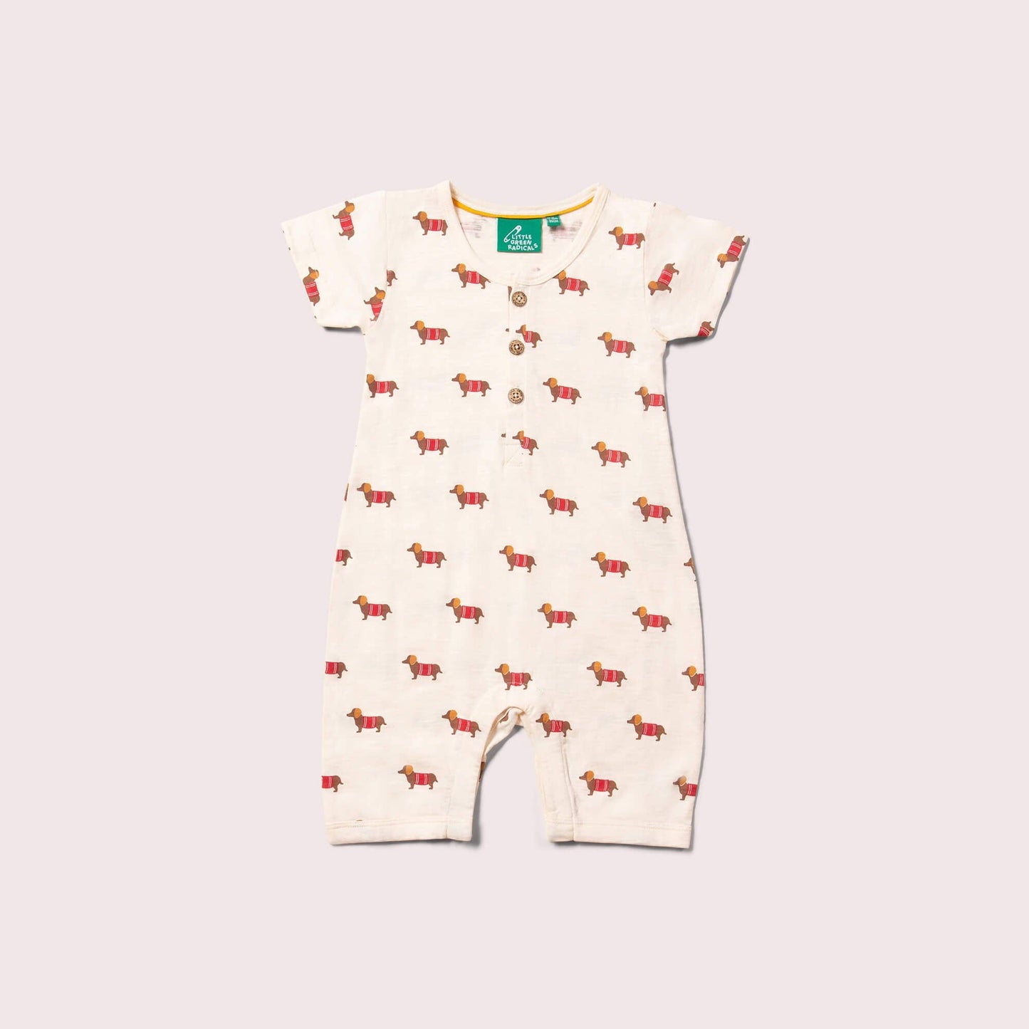 Tutina estiva bassotti in cotone biologico – Little Green Radicals