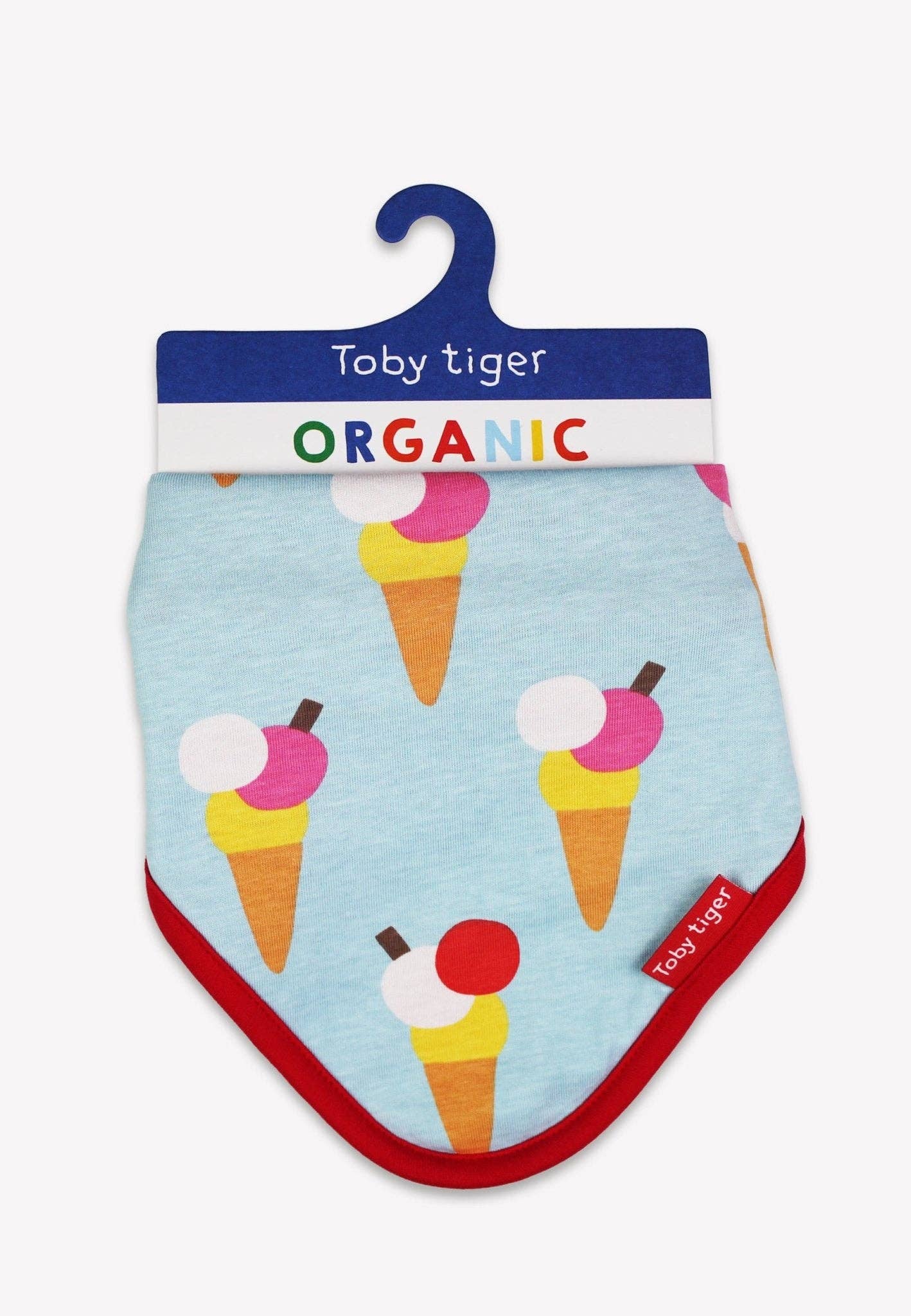 Bavaglino a triangolo Gelato in cotone biologico – Toby Tiger