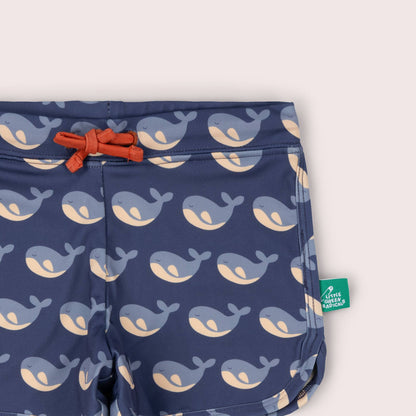 Pantaloncini da bagno Balene Blu UPF 50+ | Little Green Radicals