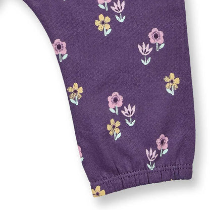 Pantaloni in Felpa Fiori Neonato | Sense Organics