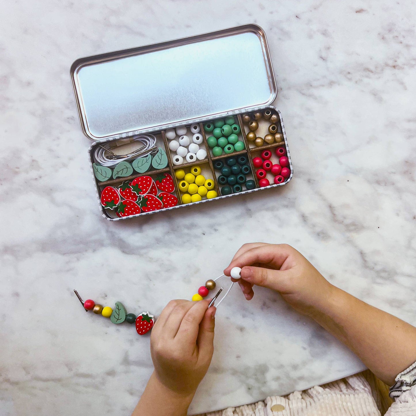 Kit creativo braccialetti in legno Strawberry– Cotton Twist
