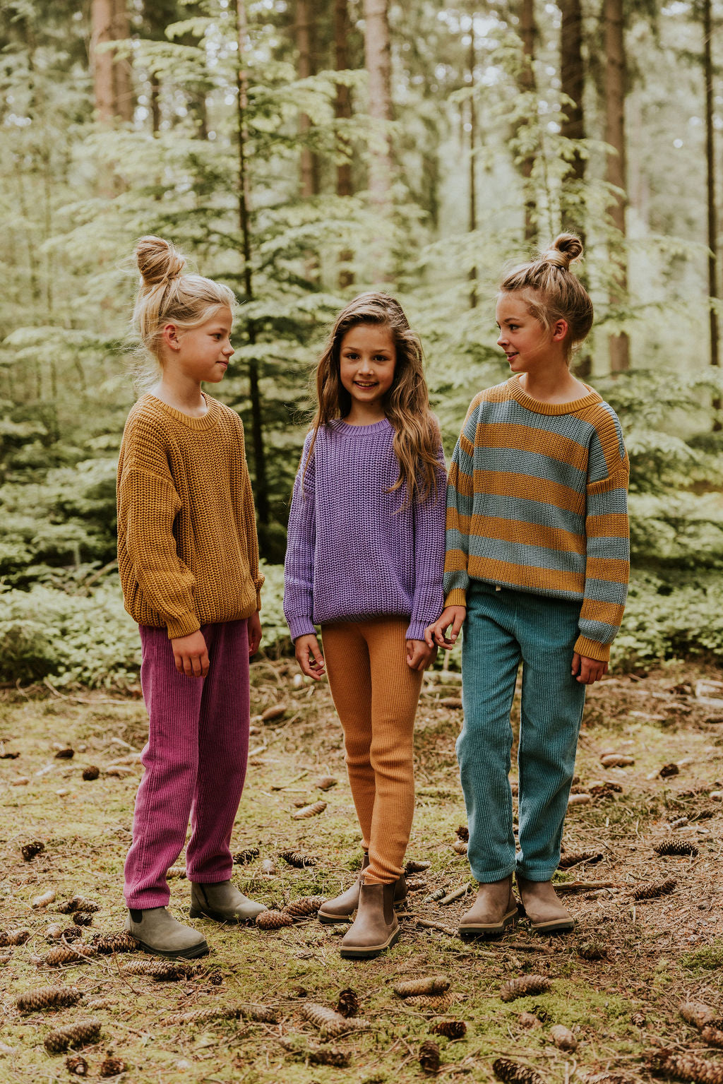 Leggings a coste Almond | Yuki Kidswear