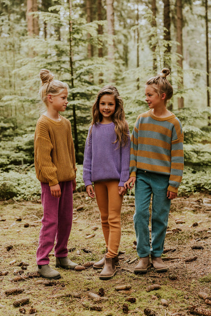 Leggings a coste Almond | Yuki Kidswear