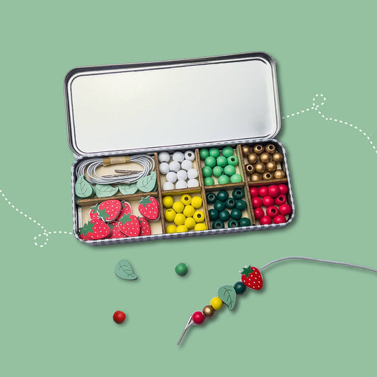 Kit creativo braccialetti in legno Strawberry– Cotton Twist