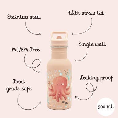 Bottiglia in acciaio inossidabile - 500 ml - Slurpy il Polpo | SASSI