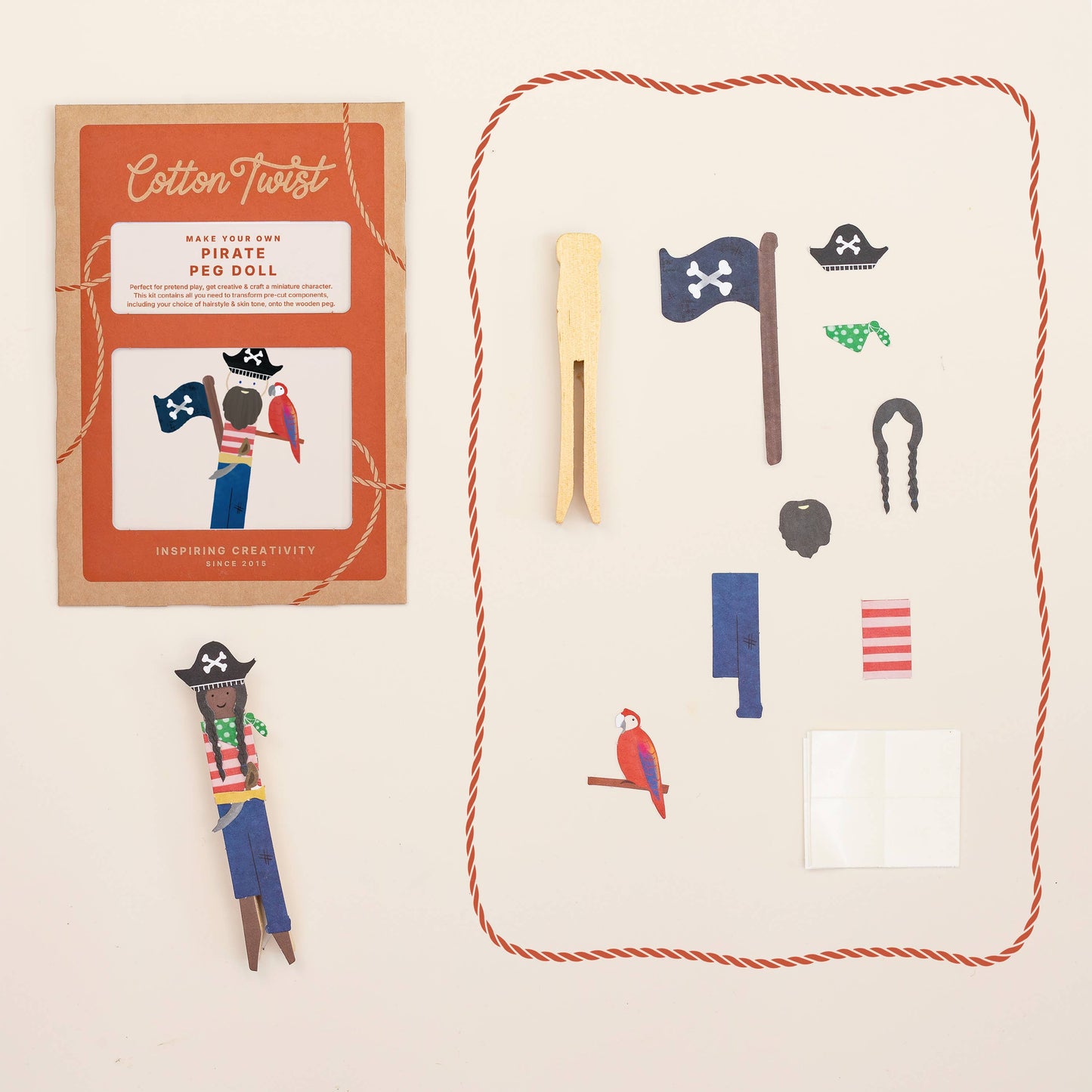 Kit creativo bambola Pirata- Cotton Twist