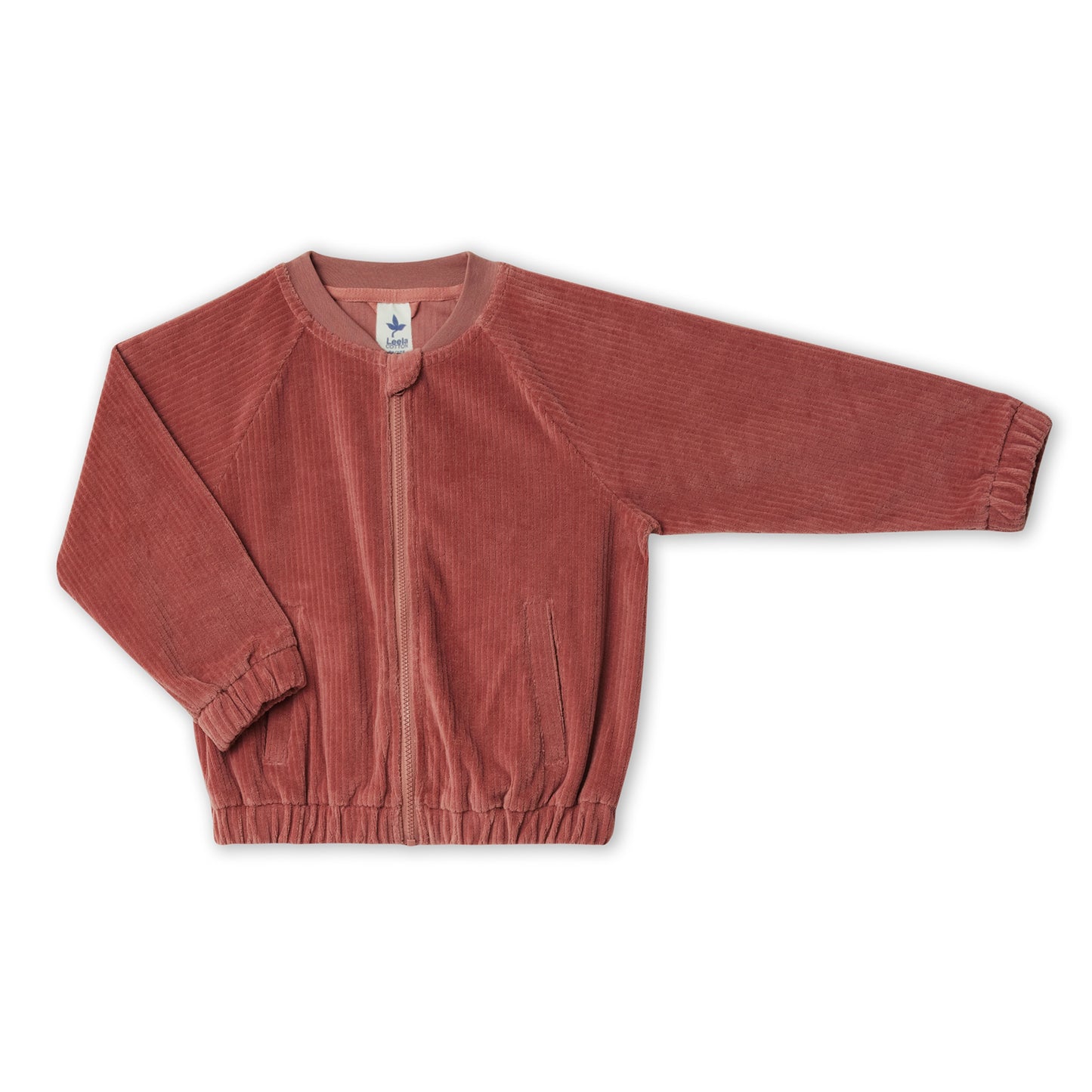 Giacca Bomber a coste Malva Scuro