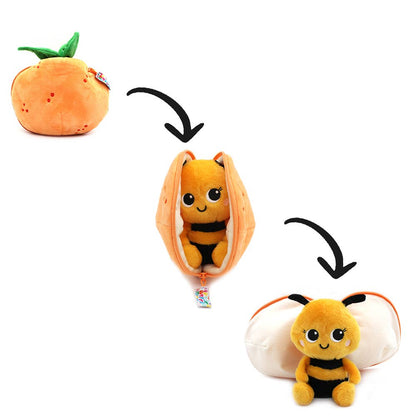 Peluche trasformabile Ape/Mandarino– Les Déglingos