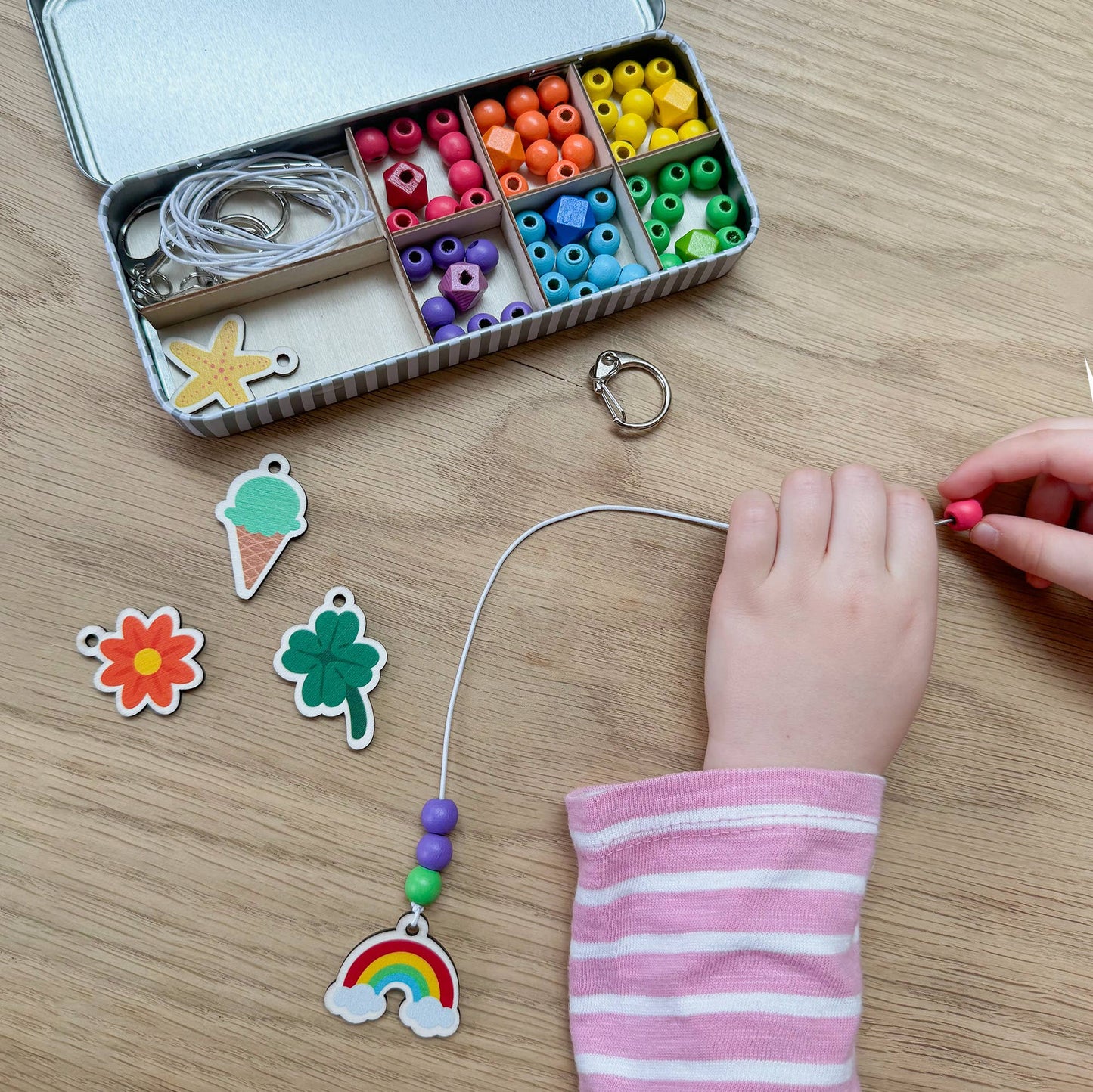 Kit creativo portachiavi in legno LUCKY DIP – Cotton Twist