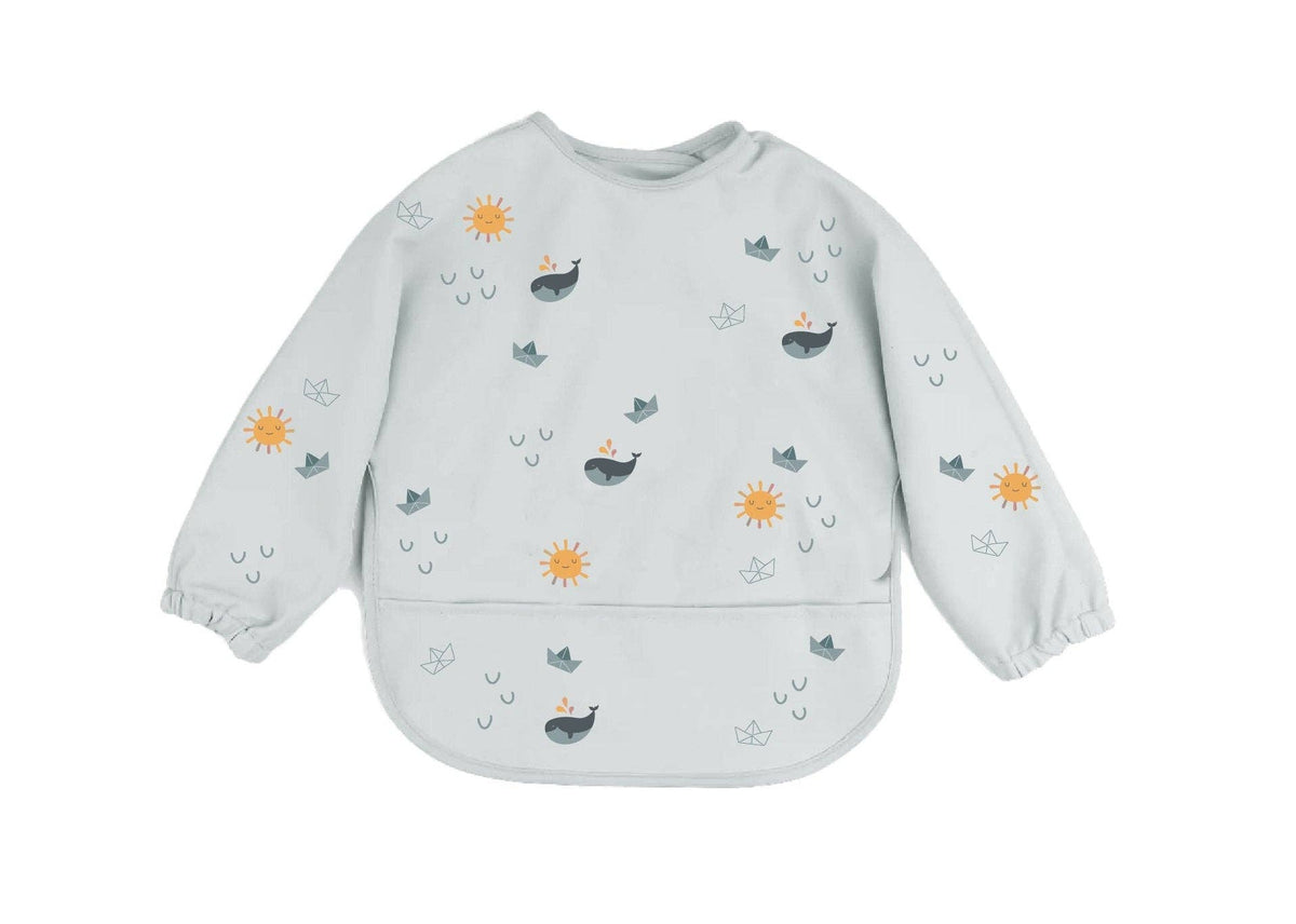 Bavaglino Impermeabile a Maniche Lunghe Balena | COTTON CLOUD